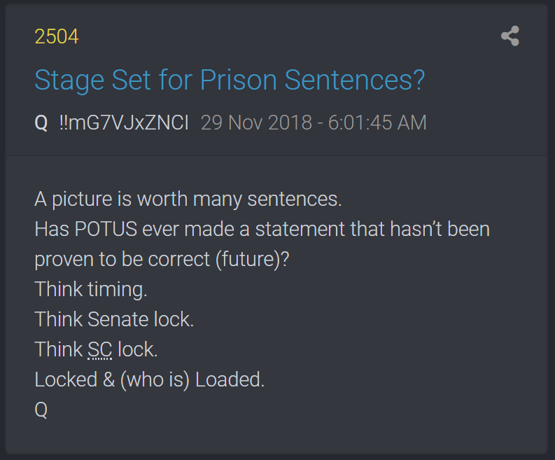 SeesInPixels's tweet photo. @realDonaldTrump LOCKED AND LOADED - Q posts!
5:5 Mr. President!
#WWG1WGA #KAG #ProtectKavanaugh #RBGNext #DECLAS https://t.co/VA2KBIrtju
