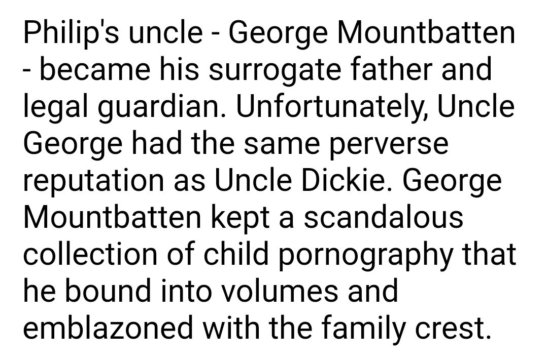 George Mountbatten's two greatest accomplishments in life were a) to leave artefacts including a collection of sick pornography to the British Museum, and b) to pay for Phil the Greek to attend Gordonstoun, a bootcamp for the rich and decadent. https://www.theguardian.com/uk/2002/feb/23/monarchy.sallyvincent