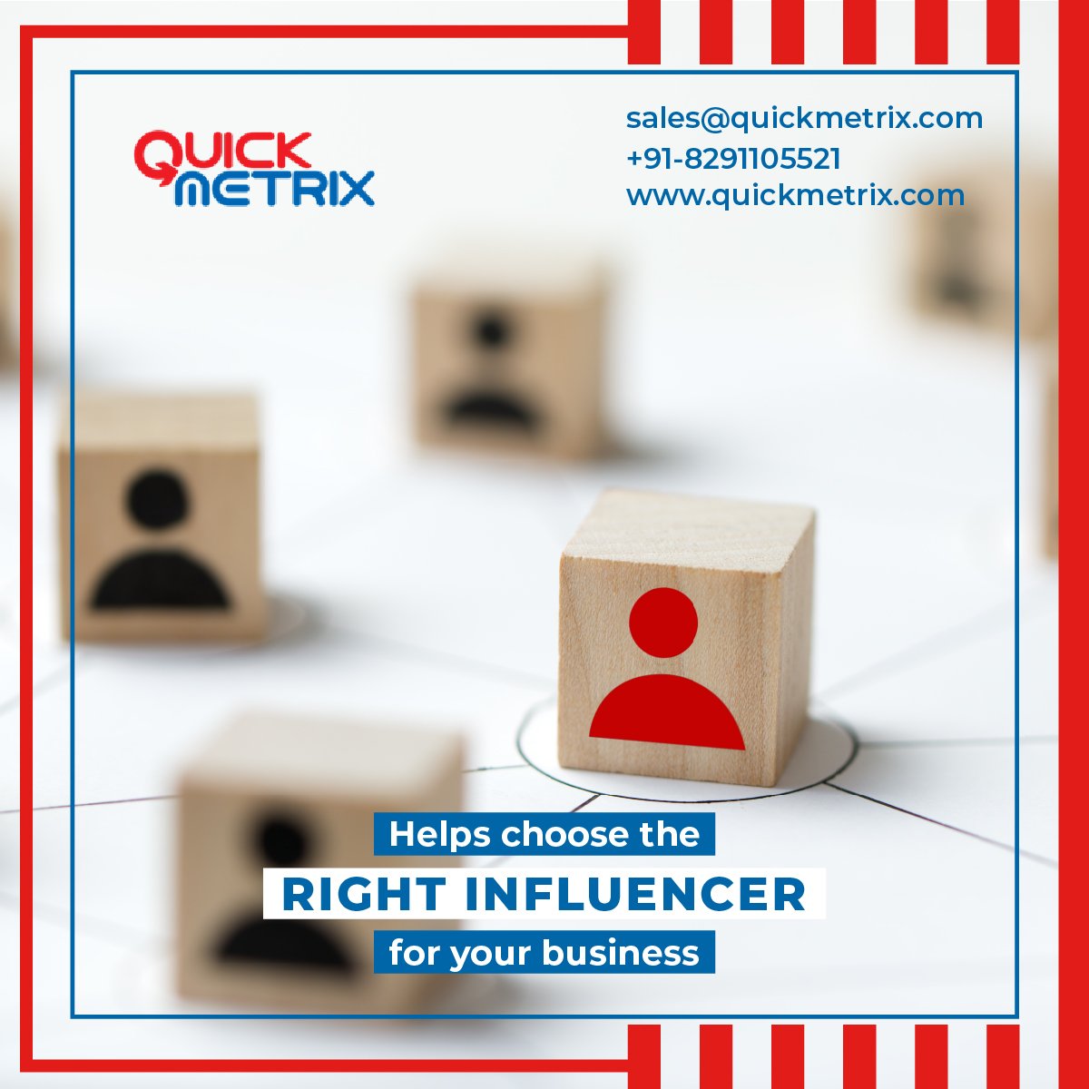 Quickmetrix can help you find the right influencer to get the best results for your business. For more details contact us : quickmetrix.com/contactus.html #influencer #rightchoice #bestresults #quickmetrix #digital #solution #onestop #onlinepresence #digitalperformance