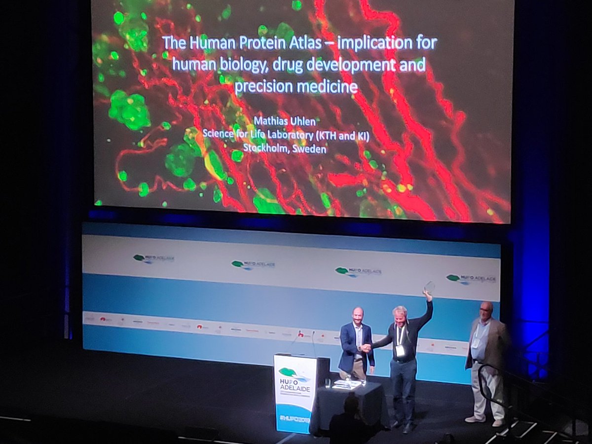 Purcell Lab (@purcelllab) on Twitter photo Congratulations on the award, Mathias Uhlen of <a href="/KTHuniversity/">KTH Royal Institute of Technology</a> Now for the talk on the Human Protein Atlas. Cannot wait for it!
#HUPO2019.
#HumanProteinAtlas Congratulations on the award, Mathias Uhlen of <a href="/KTHuniversity/">KTH Royal Institute of Technology</a> Now for the talk on the Human Protein Atlas. Cannot wait for it!
#HUPO2019.
#HumanProteinAtlas