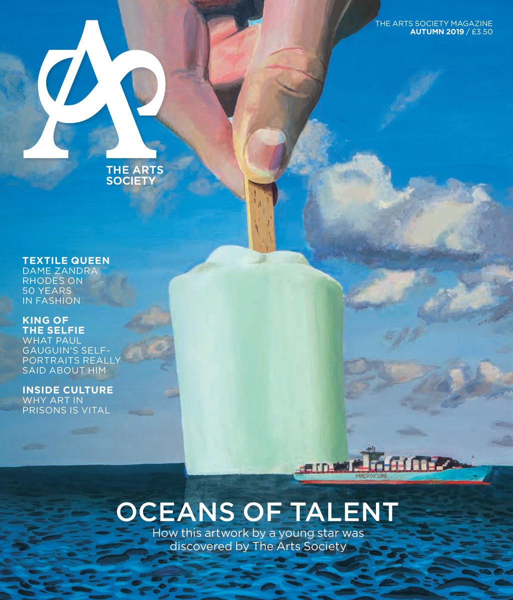So much in our @TheArtsSociety_  #September issue. Interview with @ZandraRhodes | #art in #prison with @angelas_talks | #gauguin @NationalGallery | @DrJaninaRamirez art choices | Raoul Dufy story from @goldmarkgallery | posters at @NAM_London – & how our members spot new #artists