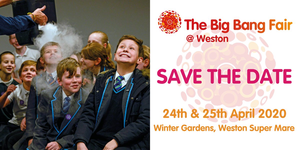 Big Bang @ Weston will be returning to Winter Gardens @WGevents on 24th and 25th April 2020. If you are a business that is interested in exhibiting or sponsoring, get in touch on bigbang@cswgroup.co.uk #STEMbythesea #BigBangSW #BigBangWeston #MondayMotivation