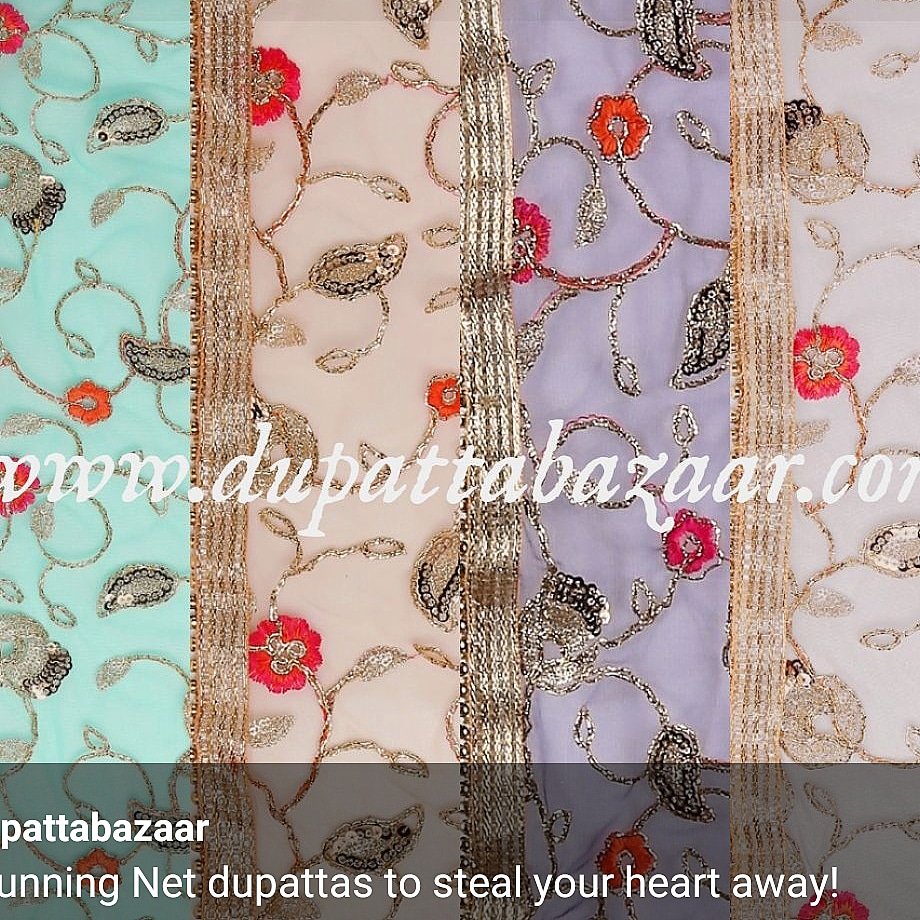 Dupatta Bazaar Woman's Gold Net Dupatta With Embroidery .
Light weight Net Dupatta is adorned with beautiful aari work in paisley design along with laced borders.
#DupattaBazaar #netdupatta #fashion #women #etsy #embroidery