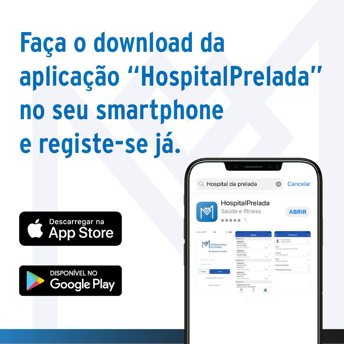 HPrelada's tweet image. Já conhece todas as funcionalidades da nova aplicação do utente do Hospital da Prelada?

A sua saúde sempre em dia!

#novaapp #app #hospitaldaprelada #apphospitaldaprelada #appprelada #consultas #resultadosexames #pedidosdemarcação #consultaragenda #appsaúde #appstore #googleplay