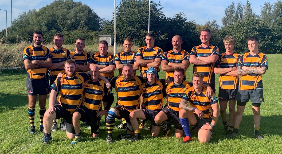 ARUFC's tweet photo. ARUFC 2nd XV after their loss at Stafford #flooringdirect https://t.co/wRgxenqC1F