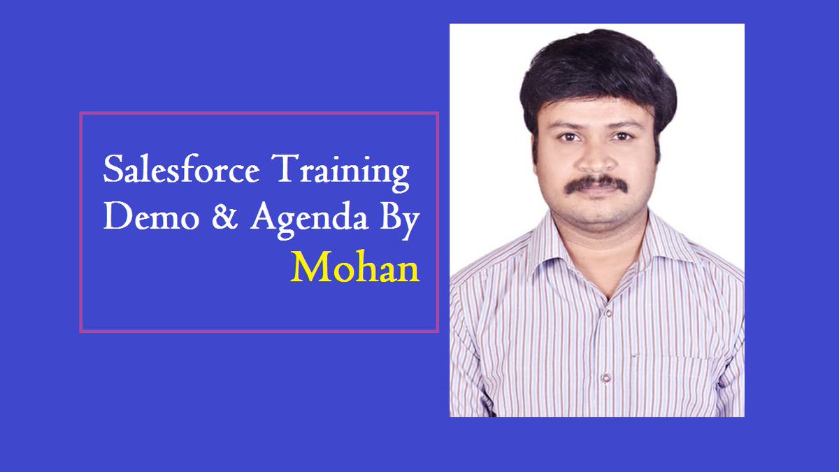 KusumaNidhi's tweet image. #Salesforce Training Agenda Video By Mohan
By *Mohan* 10+ Exp
*Please Watch This video and like*
youtu.be/G3I_VkGfYS8
#salesforceagenda #salesforcedemo #salesforcetraining #salesforcestrategy #bestsalesforce