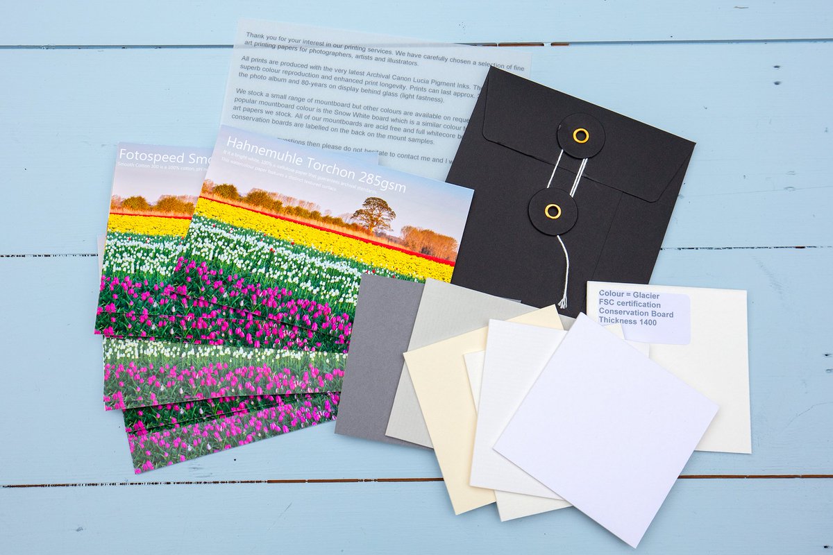 PhotoprintUK's tweet photo. I have just restocked on sample Giclee papers and mountboard sample packs. 

Priced at £3.50, further details can be found at the below link.

https://t.co/DVNBAehmEs https://t.co/eExU4c6VIg
