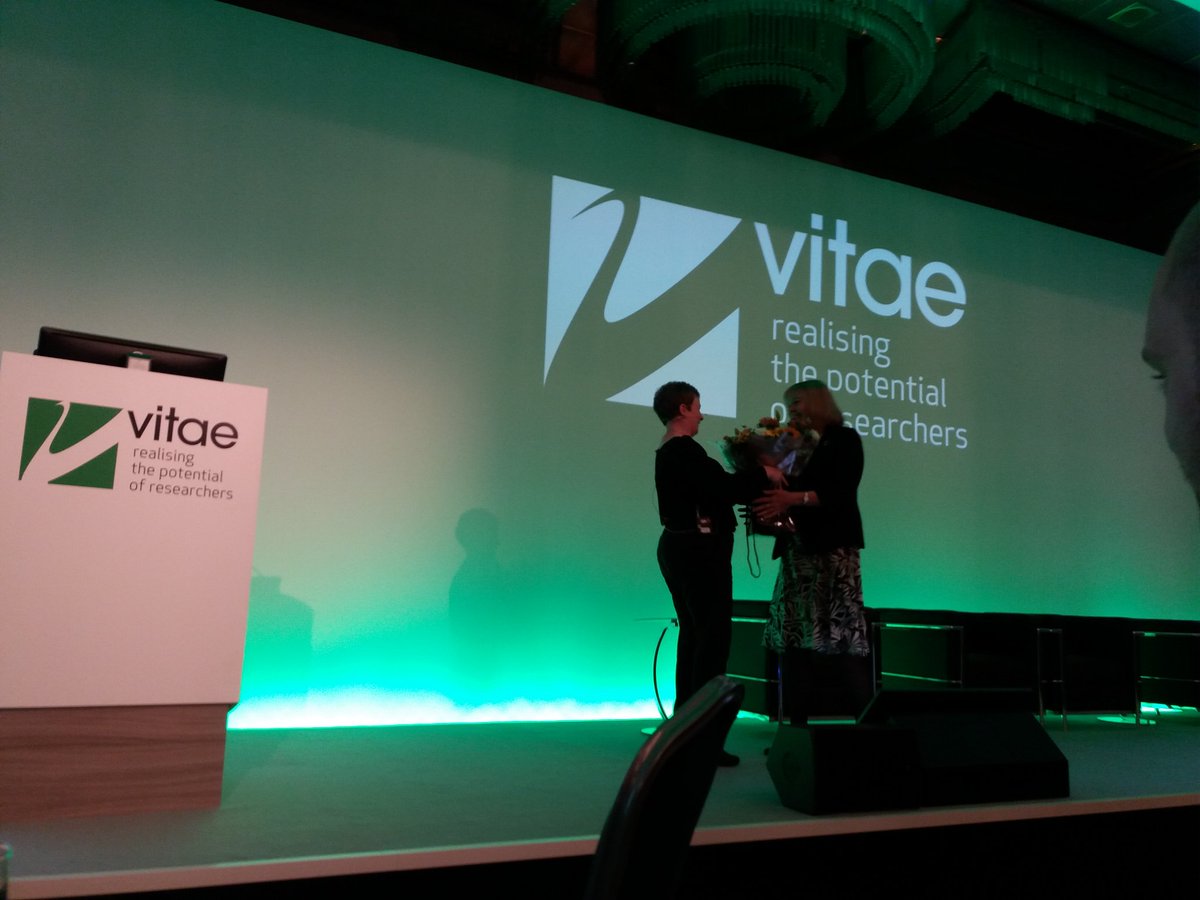 Dr Janet Metcalfe OBE!! @AWissenburg congratulations Janet on behalf of us all at #vitae19