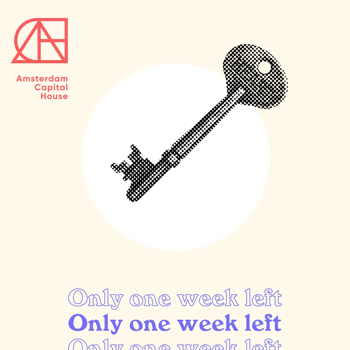 Only 7 days left until we open our doors of #AmsterdamCapitalHouse2019..
Make sure to get your key (aka ticket) to the house! 🔑
capitalweek.amsterdam