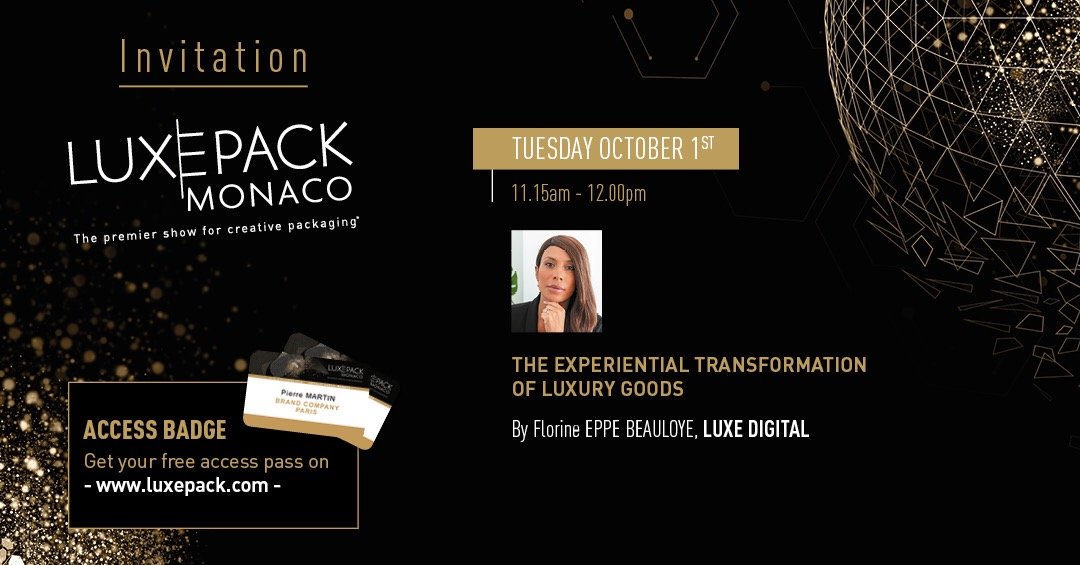 Millennial Mindset, Consumer Centricity, Micro-Moments and Technology Trends. Looking forward to sharing some luxury insights at the upcoming <a href="/LUXEPACK_SHOW/">LUXE PACK SHOWS</a> 

#luxepack #luxepackmonaco #luxedigital #digitaltransformation #luxury #luxurymarketing #digital #digitalmarketing