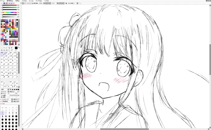 バイトまで顔は描けた! 