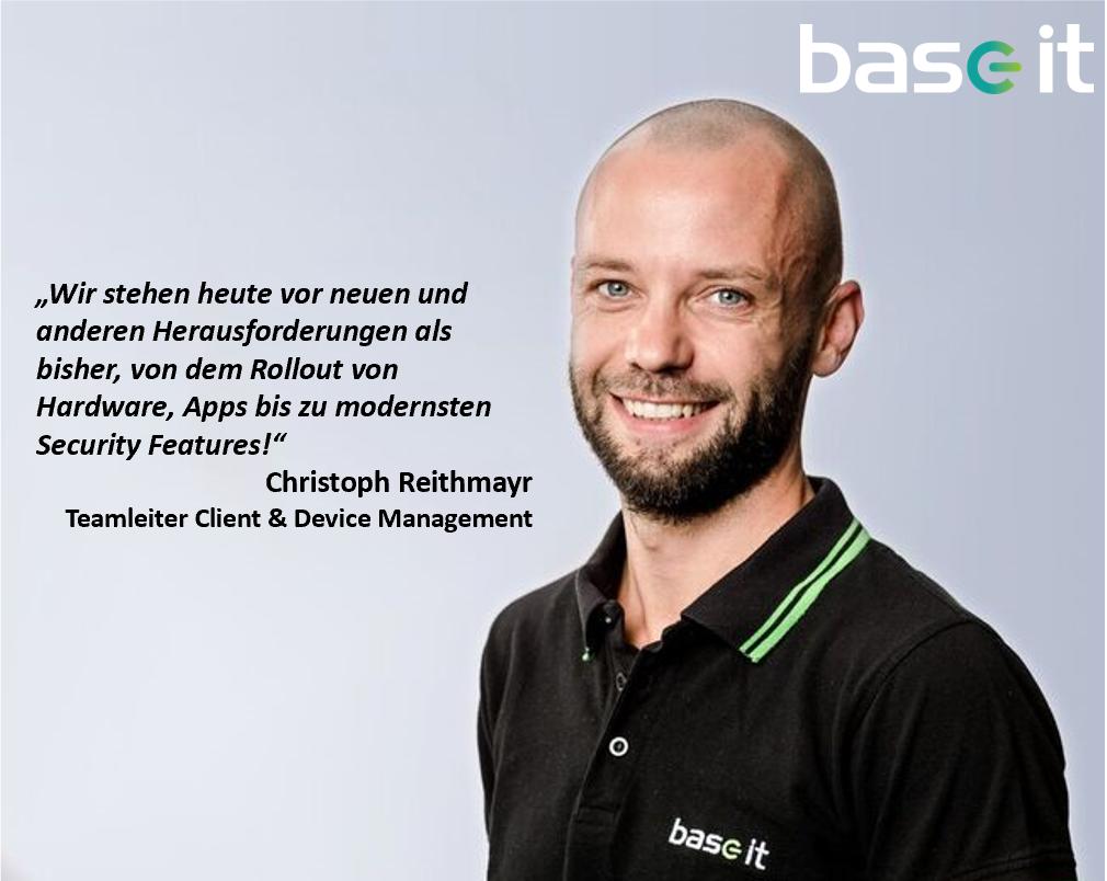 base_it's tweet photo. Bist du bereit für den nächsten Schritt in deiner Karriere?
Christoph Reithmayr, Teamleader Client- &amp; Device-Management: "Wir stehen heute vor neuen und anderen Herausforderungen als bisher!"
Werde Teil des Teams unter https://t.co/Pmx2o39NYk https://t.co/lTGtISP9JF