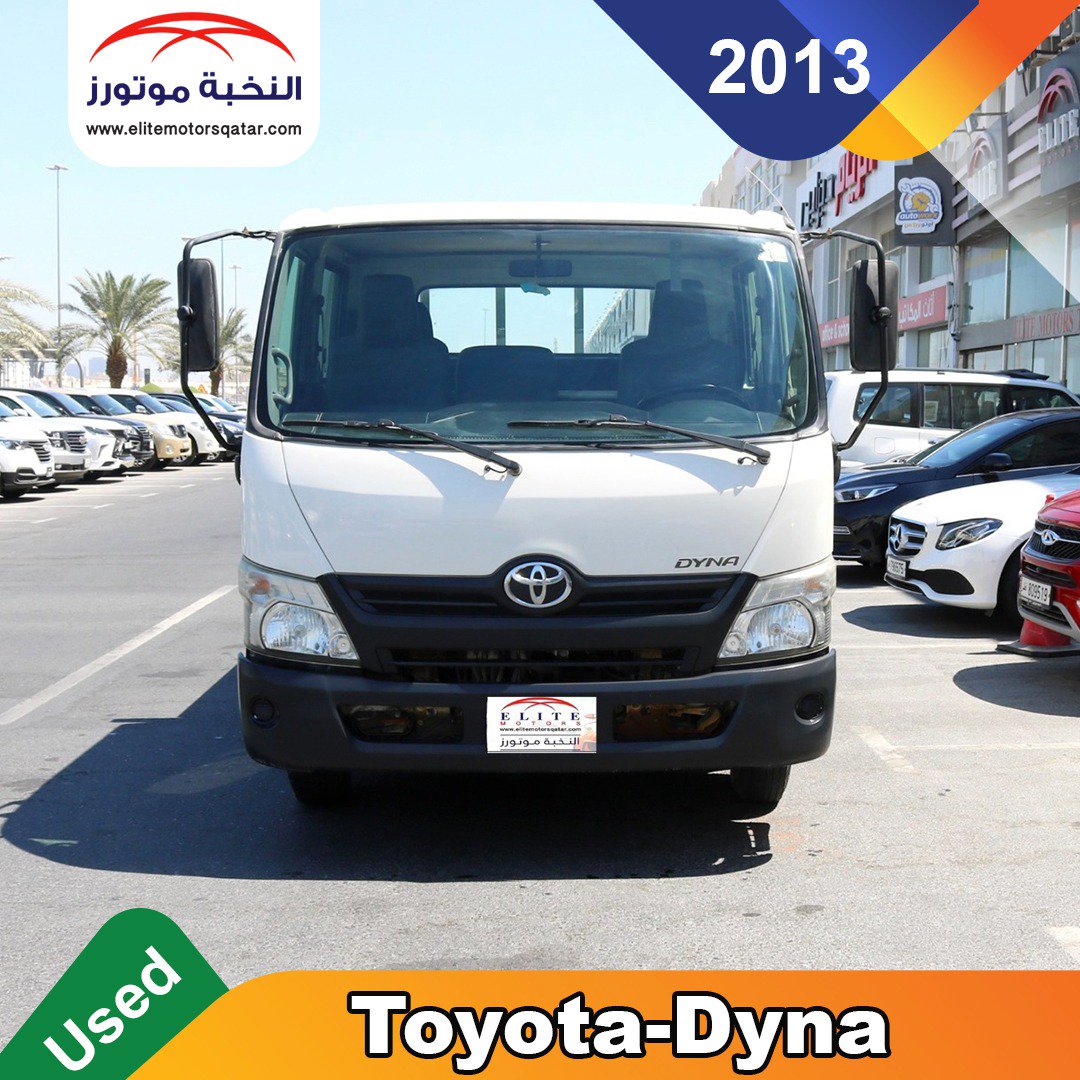 elite_qa's tweet photo. We afford Toyota-Dyna Model 2013 of  2.9 Ton.

-Mileage 105300 Km 
-Price 38,000 QR

•RWD
•Manual 
•Front &amp; Rear AC 

Contacts and more details ☎️
30267588
70484708

#Qatar🇶🇦
#Doha https://t.co/rahED3zcpc