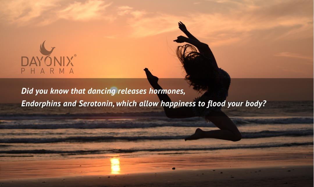 Did you know that #dancing releases hormones, #endorphins and #serotonin, which allow #happiness to flood your body?

dayonixpharma.com

#LiveHappily #Supplements #Health #dance #dancers #DanceTherapy #DMT