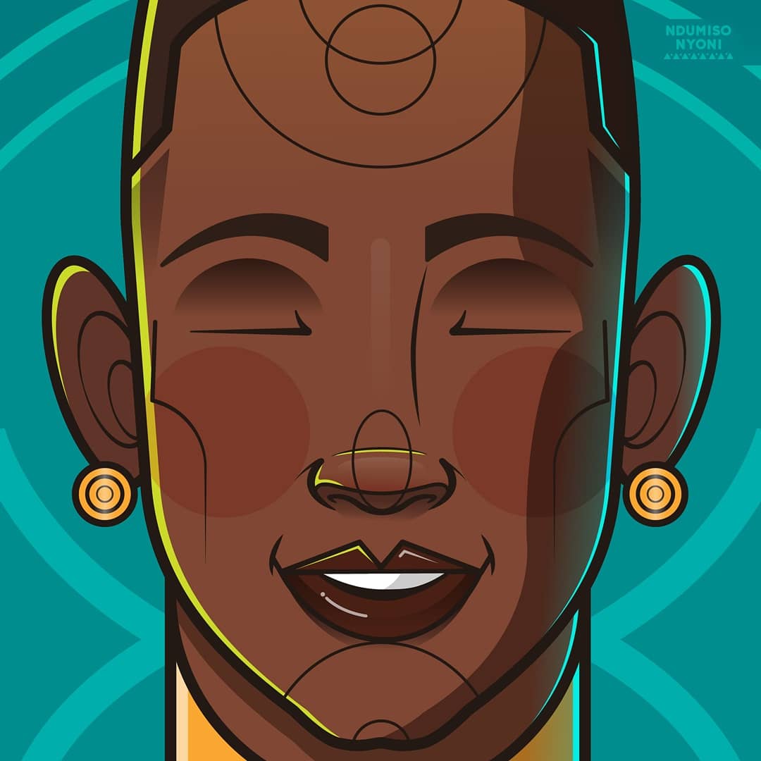 ndumiso_nyoni's tweet image. As part of #HeritageMonth I’ll be honouring African musicians who have inspired my thinking &amp;amp; creativity over the years.
Artwork Title: Angélique
An illustration in honour of Beninese Grammy Award winning, singer-song writer and activist @angeliquekidjo Much love &amp;amp; respect 🙏🏿✊🏿👑