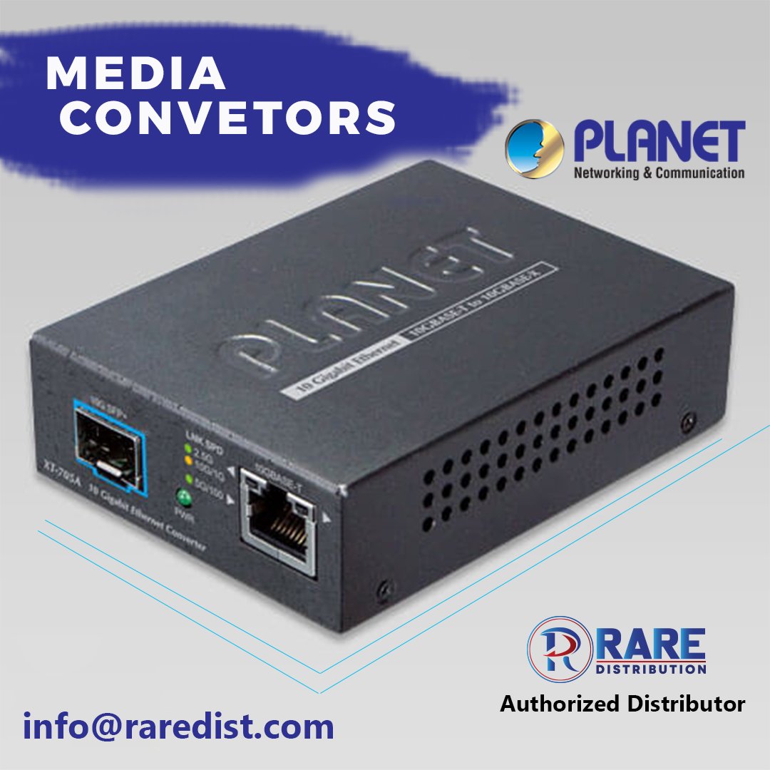 RareDist's tweet photo. Media Convertors
The standard media converters work effectively to convert signal from ethernet to fiber.
#planet #planetnetworking #mediconvertors #raredistribution #POEextenders #poeplus https://t.co/4ZYxZ9YErW