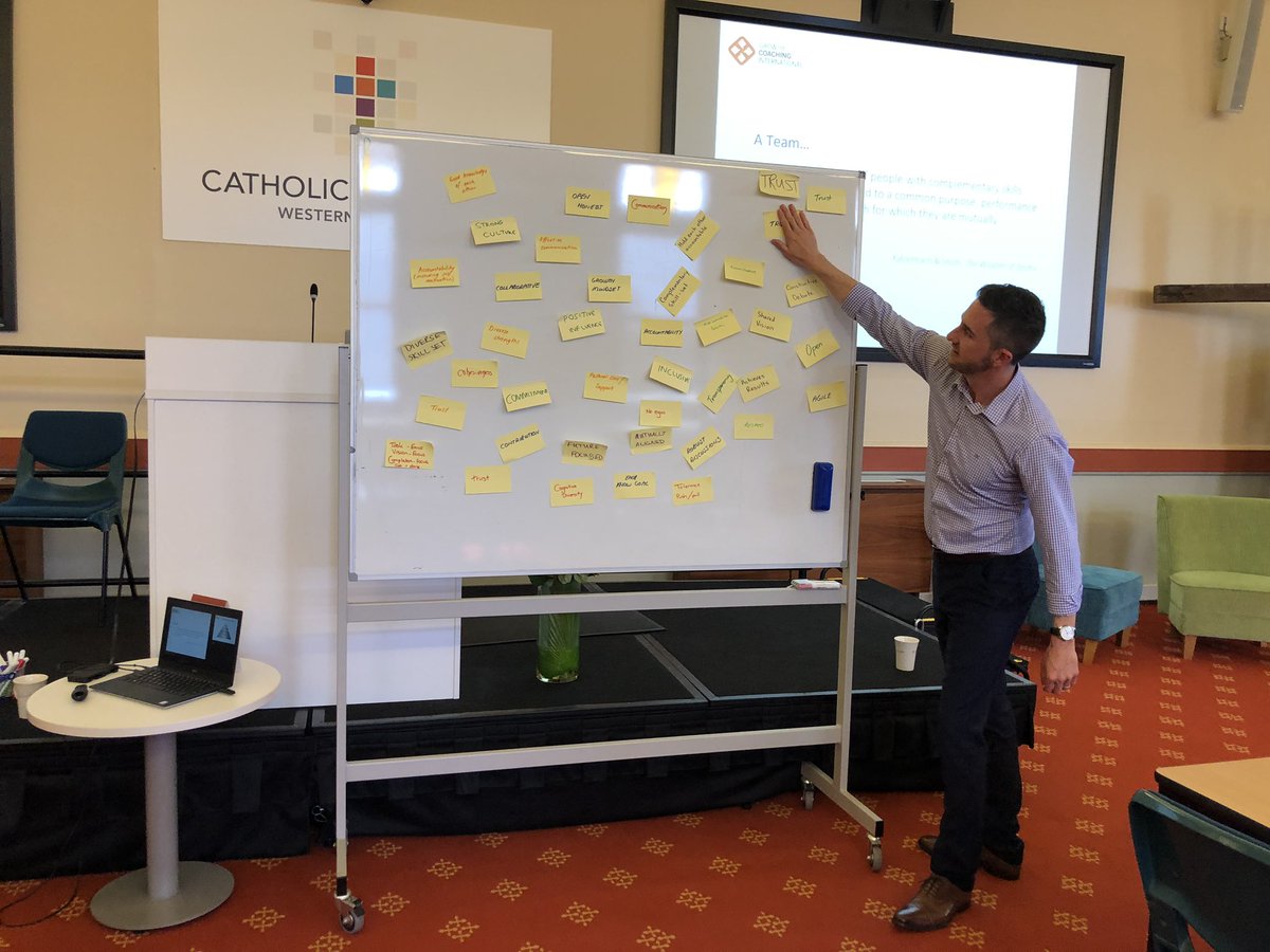 What are your top 5 qualities of a high performing team asks Ben Calleja from Growth Coaching. Great to have Growth facilitating an afternoon on HPTs for catholic leaders <a href="/CatholicEdWA/">Catholic Education WA</a> @pavisichn @EdwardRSimons <a href="/shaneglasson/">Dr Shane Glasson</a>