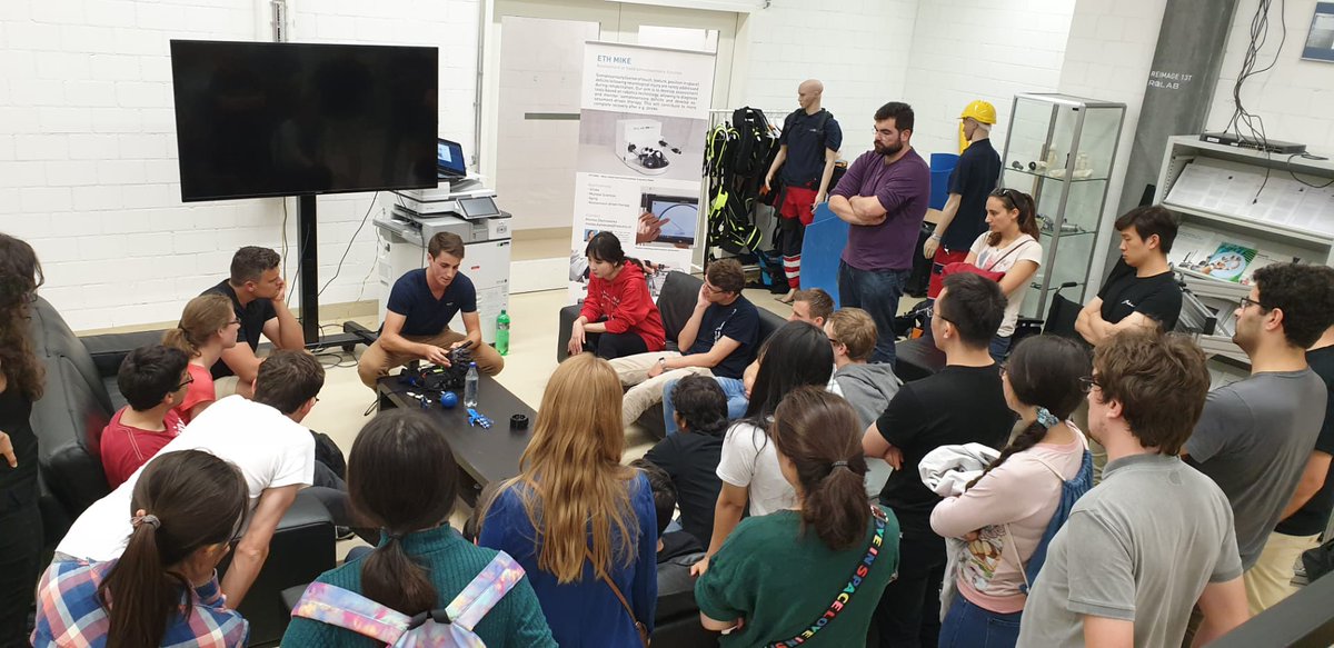 RELabETHZ's tweet photo. On Friday a group of PhD students from @maxplanckpress @MPI_IS visited @RELabETHZ to see the lab and demos of #tenoexo, #VPIT and #ETHMIKE. We had a great time, full of interesting questions and discussions. Thanks for coming! #robotics #rehabilitation #engineering #outreach https://t.co/ojqJbGENbr