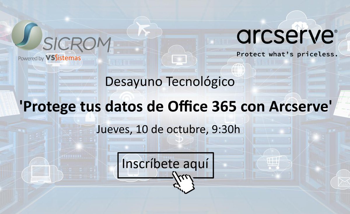SicromTech's tweet image. Descubre, de una forma práctica, las ventajas de contar con Arcserve Unified Data Protection para proteger los datos de #Office365, de la mano de Jesús Carro y Federico Góngora de #Arcserve | 10 de octubre en Sevilla
Más info e inscripciones👇
lnkd.in/dTNZB5x