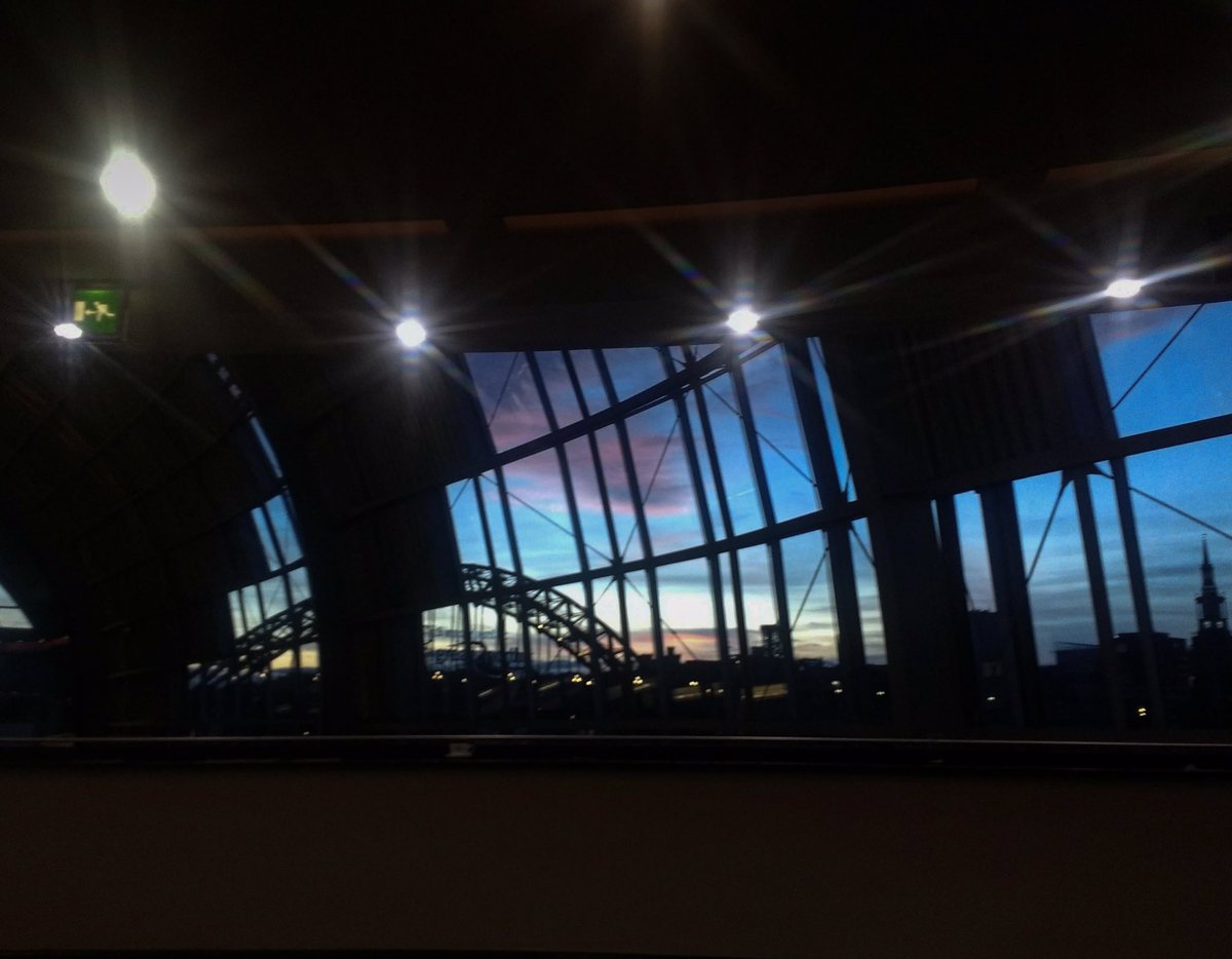 BilberryBirch's tweet photo. The Sage at sunset. Anyone else see a giant reindeer in the clouds, leaping over the building? #cloudcreatures #sunset #thesage https://t.co/bH1oZZ8uwn