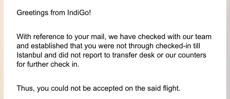 Kalikenia's tweet photo. After a month we continue to fight for @IndiGo6E #indigo compensation and they keep inventing things!  liars!  Do not ever fly with them! https://t.co/eJZkux14AH