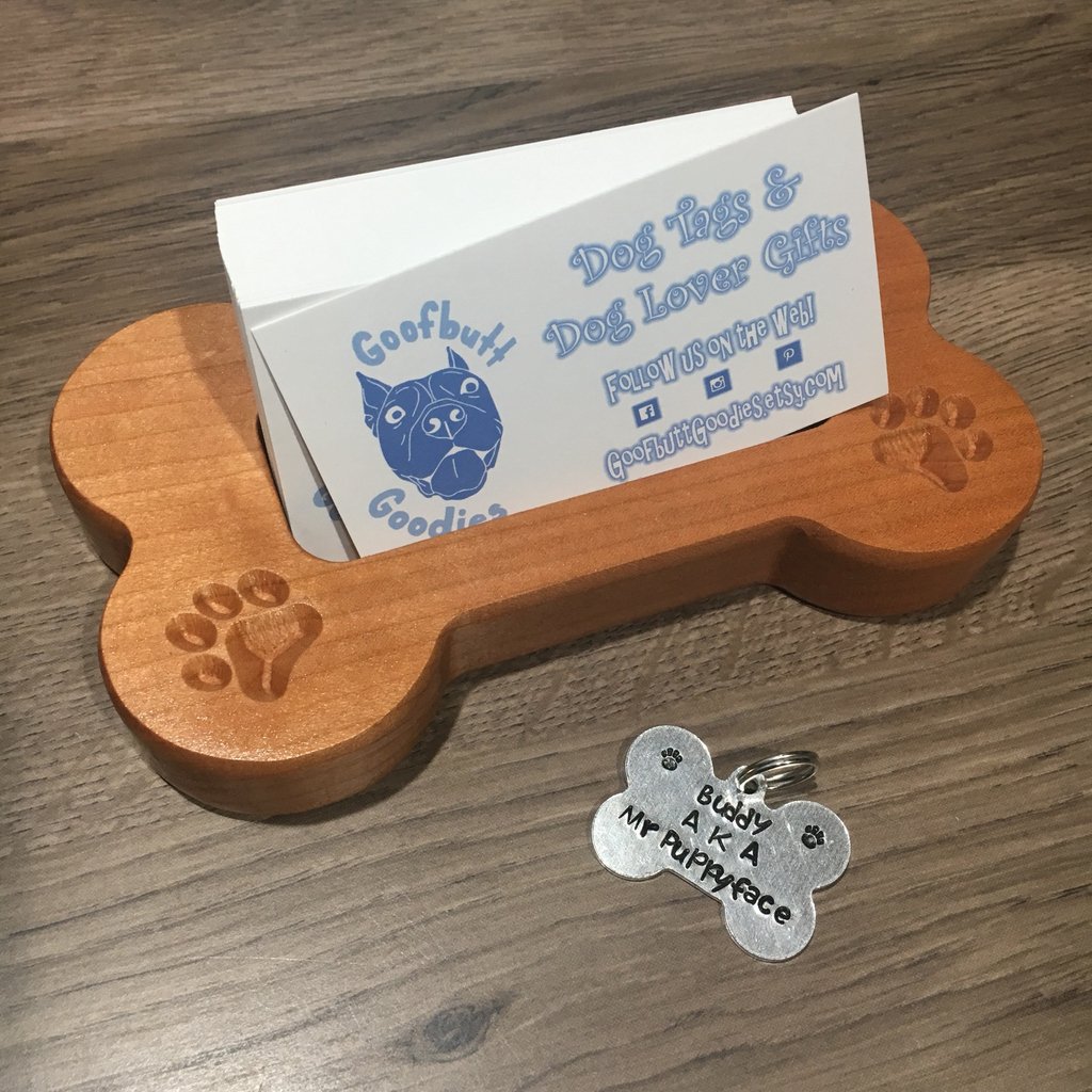Sam_Goodheart's tweet photo. The business cards for our new dog lover shop, Goofbutt Goodies, came just in time for our first order!

Get your own dog tags at https://t.co/thOAR43o2y!

🐶 • ☕️ • 🧶 • ✍🏻 • 🌈 • 🎸 • 🌳 • 🤓 • 🖕🏻

#GoofbuttGoodies #DogLover #DogMom #RescueDogs #DogTags #AdoptAndShop https://t.co/DFgQGrqqYT