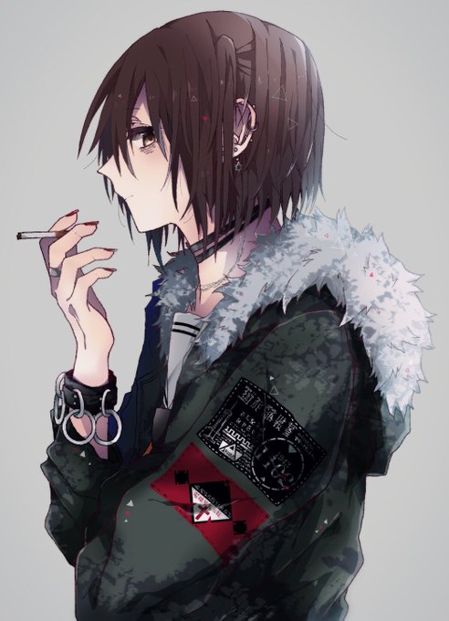 「cigarette piercing」 illustration images(Oldest)