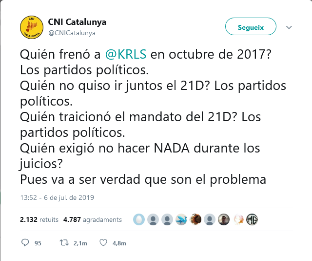 OvellesNegres's tweet photo. Però li va sortir fatal... res d'allò que havia predit va passar. I la gent que només vol escoltar bones notícies i promeses del "tot anirà bé" va començar a qüestionar-lo. Per tant, va haver de redefinir el discurs cap a la victimització https://t.co/NtaFyKoaJg