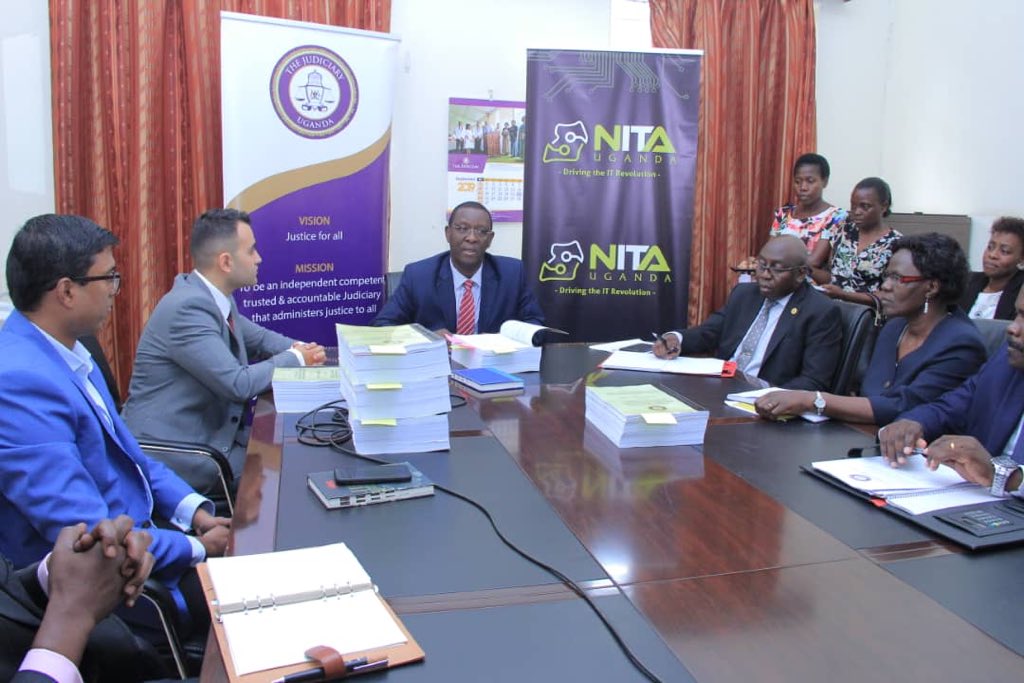 JudiciaryUG's tweet image. This morning the Judiciary has signed the contract for the Design, Development and Maintenance  of the Court Case Management Information System ECMIS.