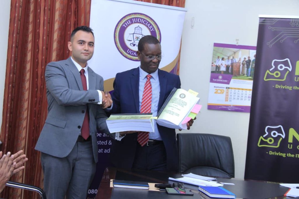 JudiciaryUG's tweet image. This morning the Judiciary has signed the contract for the Design, Development and Maintenance  of the Court Case Management Information System ECMIS.