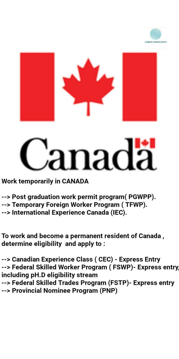 #canadaimmigration #uniqueconsultancy #visaservices #visas #international #studyincanda #setlleincanada #visaconsultants #canadians #Canada #canadianjobs #canadaeducation #apply #share #like #follow