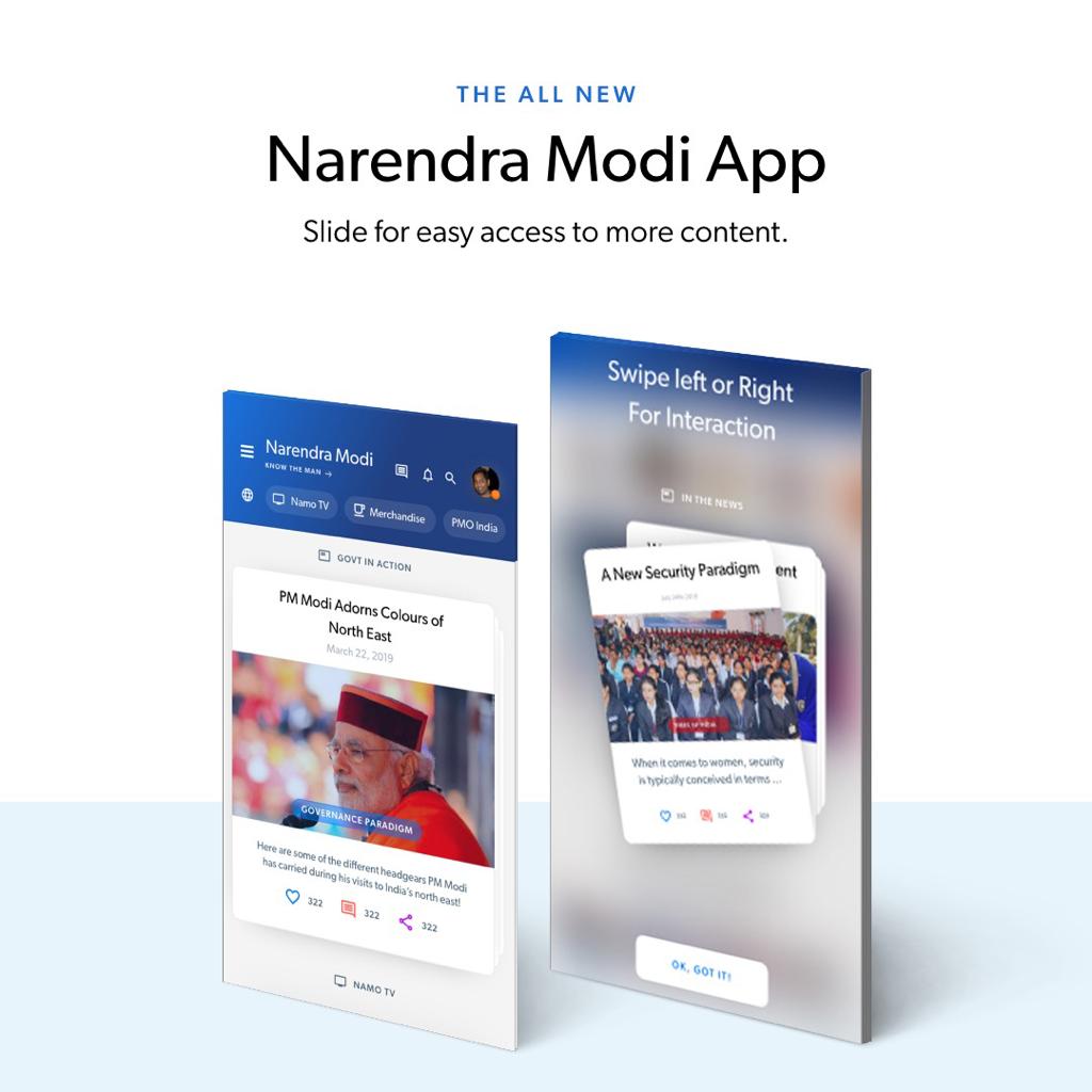 NaMo App gets a new update! 

It is faster and sleeker, enables easier access to exclusive content and has new features for an immersive experience.

Let us deepen our interaction. Get the new version of the App! 

nm4.in/dnldapp