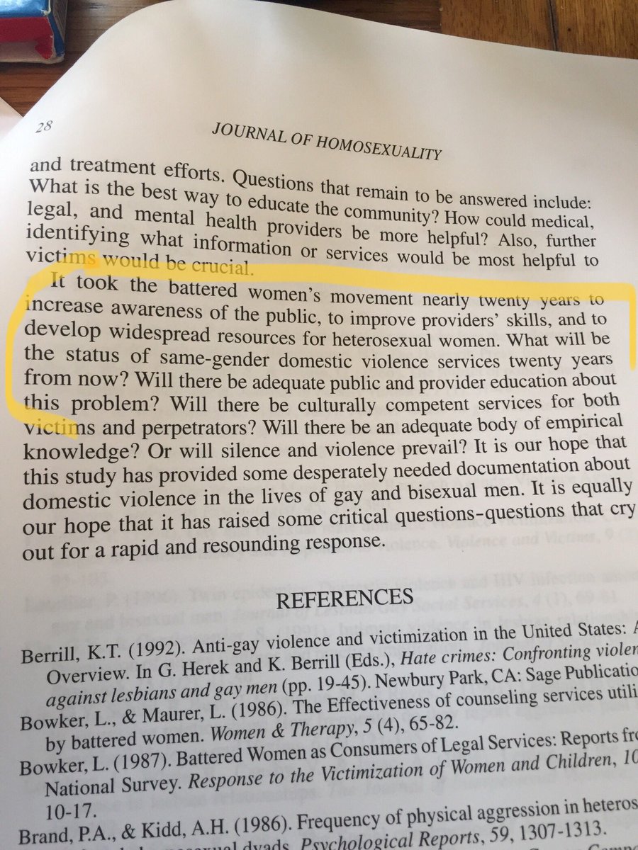 AislingCallan's tweet image. Merrill and Wolfe (2000) posed these questions. Now 19 years later it begs the question what do we know about same sex intimate partner violence? And is it good enough? #phd #domesticviolence #phdrant #samesexintimatepartnerviolence