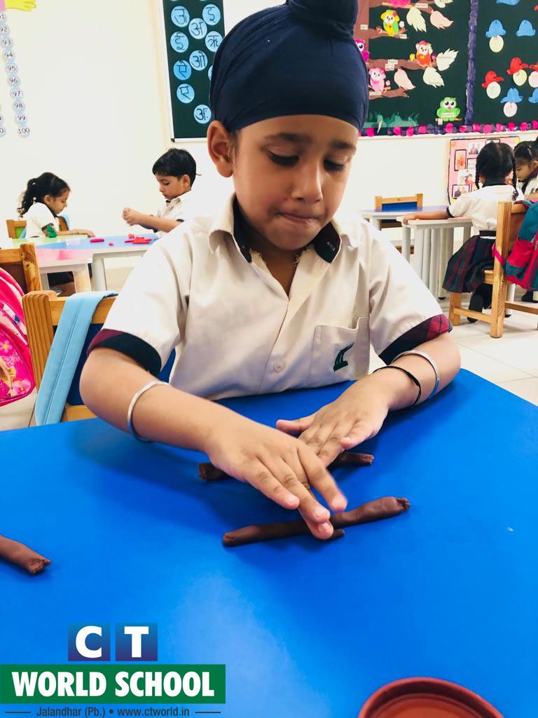 ctworldschool's tweet photo. You can #mould me the way you want to #learn!
Tiny tots of #CTWorld #School learnt #alphabets not through #books but through #clayActivity wherein they rolled and blended the clay and the finished product was a treasure to cherish.
#learningalphabets #CTW #clayactivity #CTGroup https://t.co/OROkcxrWkl