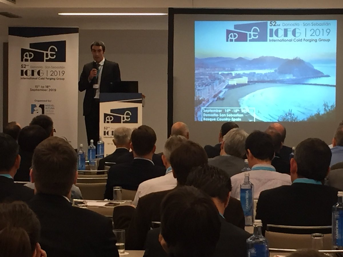 Miguel_Altuna's tweet image. Martxan da #ICFG2019: Process #simulation, #lubrication, #long term trends in #coldforging, #tool life and #tool #quality, advanced #precision #forming...
#MiguelAltunaLHII @FPeuskadi @MaiatzForging @ikaslangipuzkoa