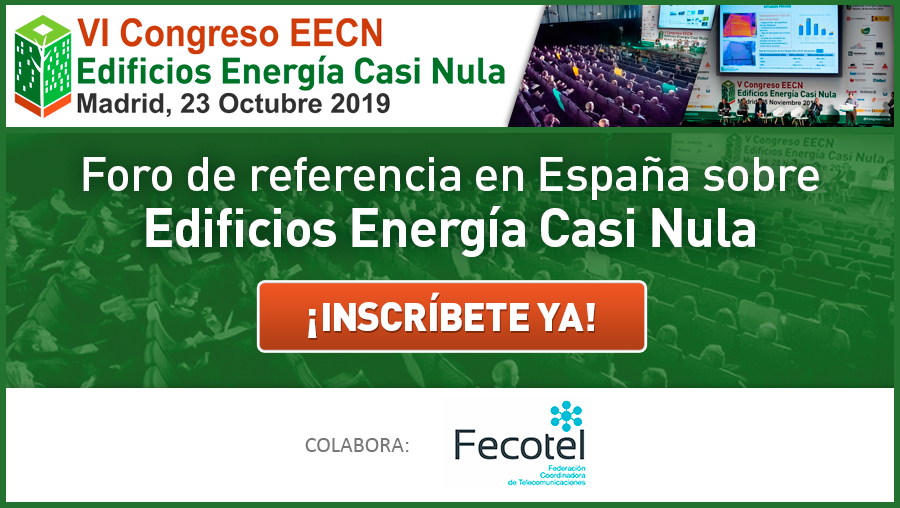 CongresoEECN's tweet photo. Colabora en VI Congreso #EdificiosEnergíaCasiNula #CongresoEECN6 @FECOTEL_ES Federación Coordinadora de #Telecomunicaciones #TIC #Smartcity ¿La cita? El 23 de octubre en @LaNaveMadrid Organiza @grupotecmared @fomentogob ¡Inscríbete al gran evento de #EECN! https://t.co/e32aN86IFn https://t.co/6PuFVkdfnW