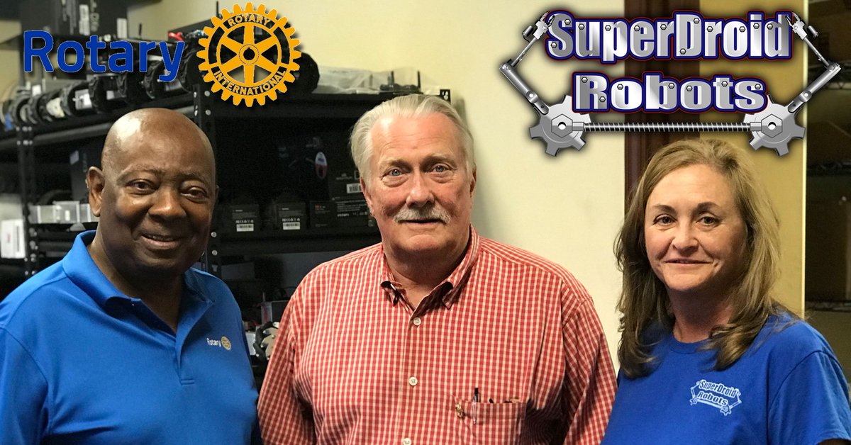 SDRobots's tweet image. #SuperDroidRobots supports our local Rotary Club!  #supportedutcation # fightdisease #cleanwater #promotepeace