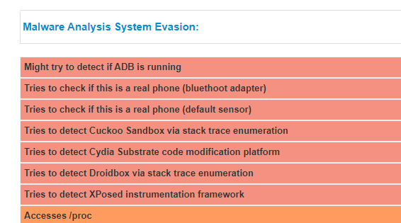 joe4security's tweet photo. #Nicro is one most #evasive #Android #Malware we have seen (kudos to @maddiestone for reversing https://t.co/lEDWIzGQ12)! 

▶️Real HW detection
▶️Debugger detection 
▶️ #Cuckoo &amp; #Droidbox
▶️ 3-layer based unpacking

Joe Sandbox Mobile analysis: https://t.co/69kJUFprd4 https://t.co/IJIf9YBTjS