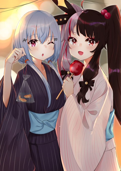 夏祭り 
#れなの鳥っくあーと 
#はかせレポート 