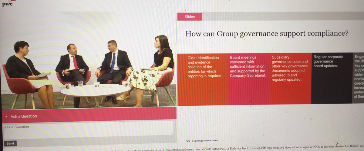 RachelKelly_3's tweet image. Lots of questions coming through for the panel on the live #CorporateGovernance webcast! #PwCPrivateBiz