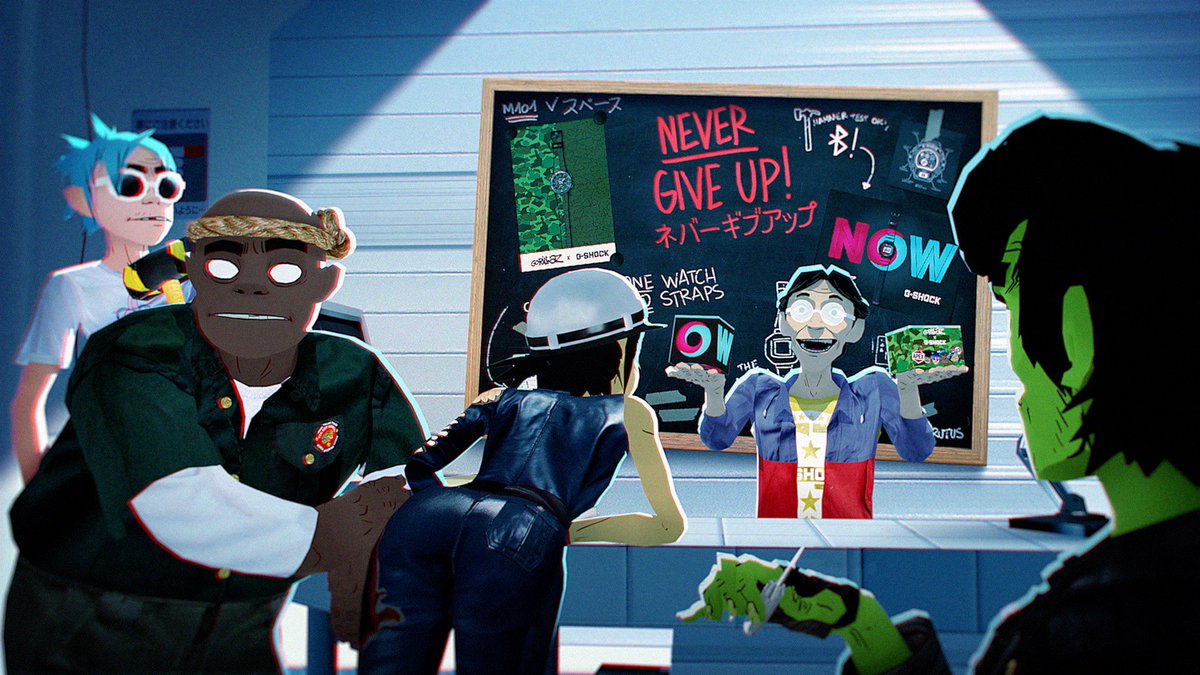 GShock_US's tweet photo. The final episode of @Gorillaz x G-SHOCK intergalactic adventures to GO. Watch NOW at https://t.co/qrWnjuKm4V 🌠 #nevergiveup #gshock #thenownow #gtimeisnow https://t.co/vf4SzmqB5N