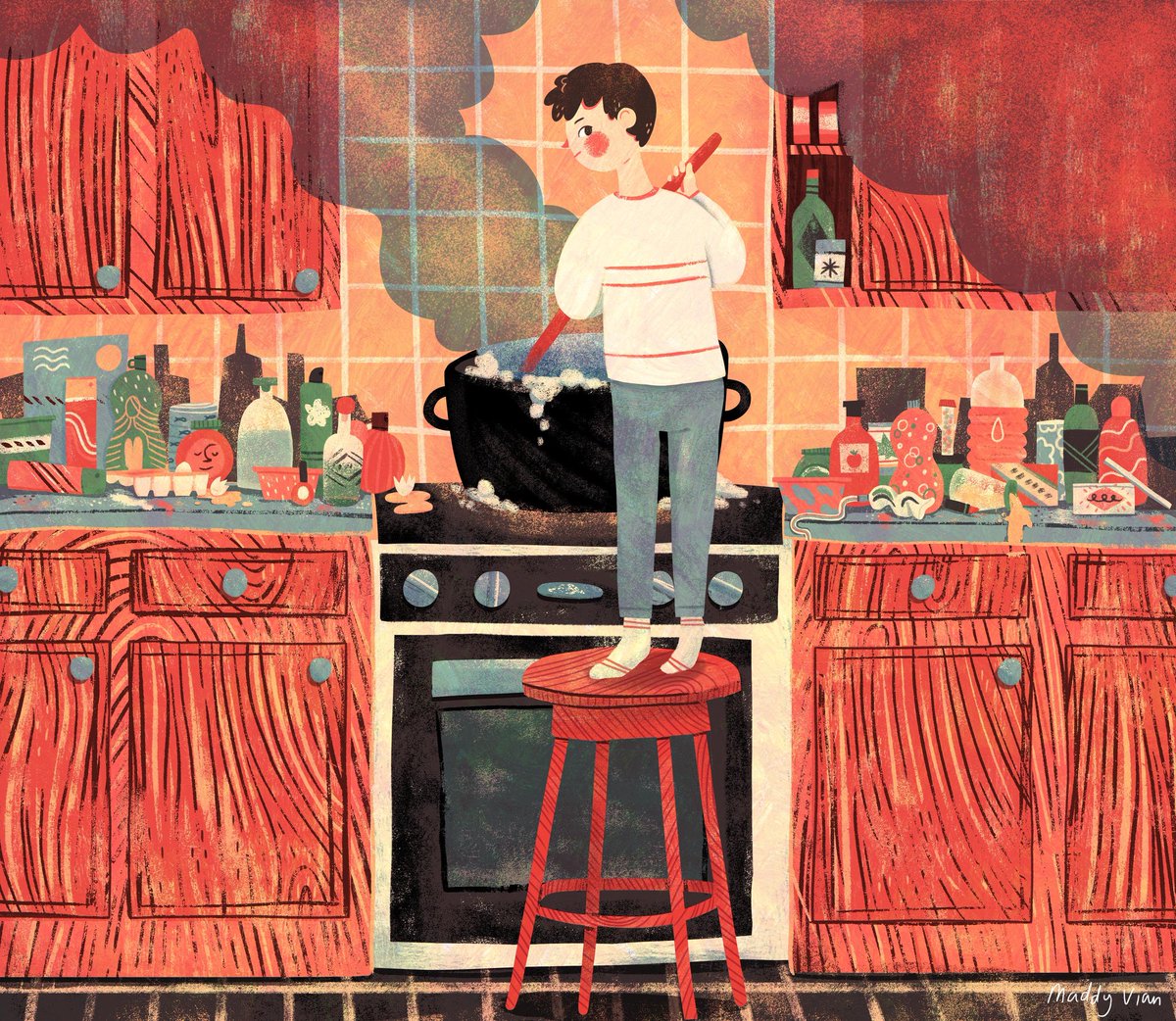 Maddyology's tweet photo. I'm quite proud of my new illustration inspired by George's Marvellous Medicine for a late #RoaldDahlDay https://t.co/G8wBk75wDj https://t.co/GN6lQAmcNw