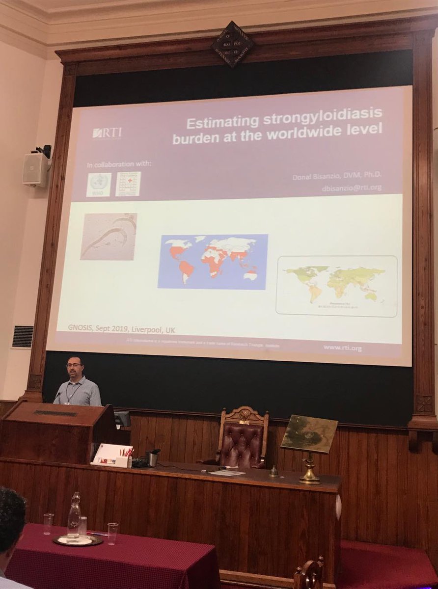 Keynote by <a href="/donal_bisanzio/">Donal BIsanzio</a> on global #mapping of strongyloidiasis!