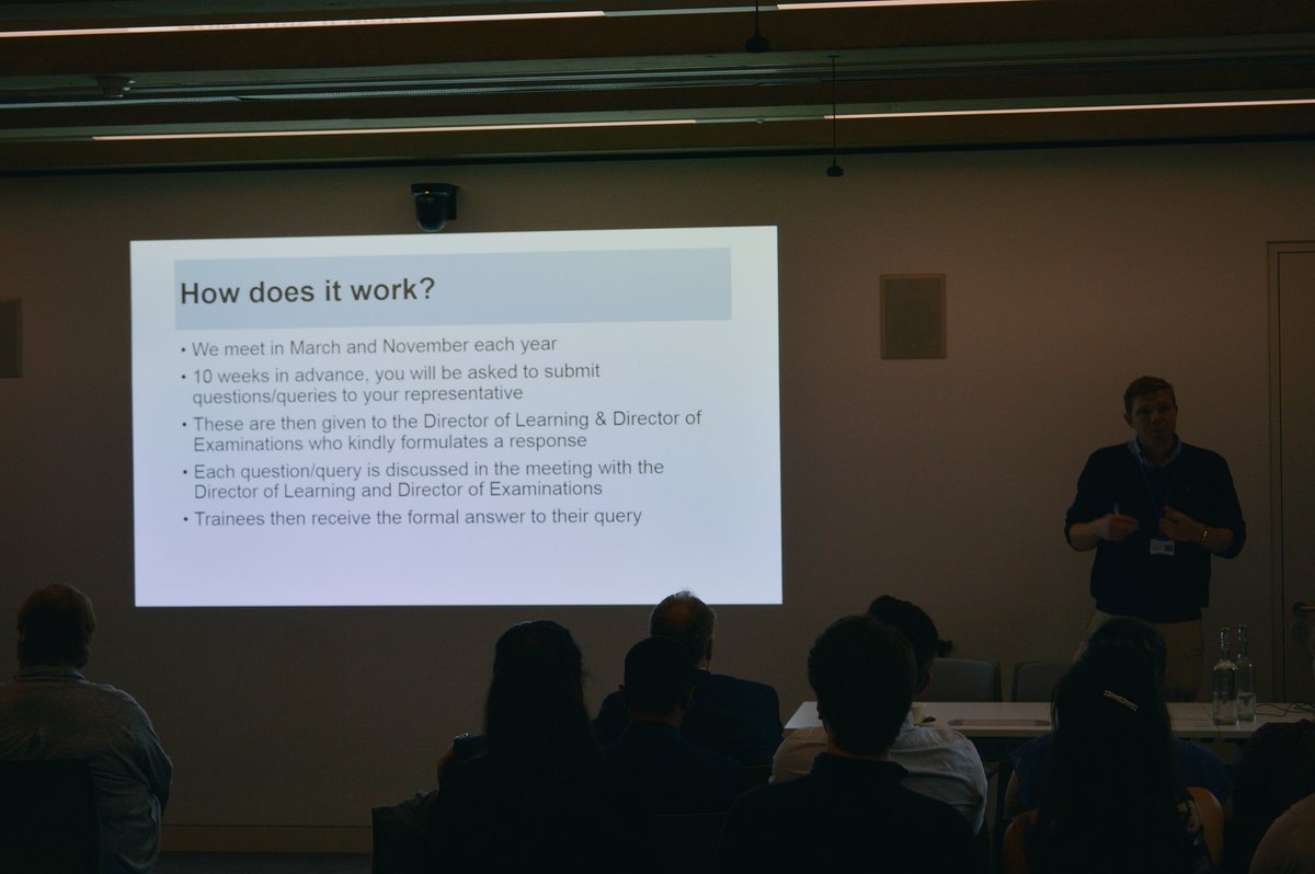 RCPath's tweet photo. The afternoon session starts with Dr Matthew Clarke (@PathologyHouse), the Trainees Advisory Committee Chair, talking about what the role of the Committee and also about bullying and harassment in the training environment #NTWD https://t.co/ZVFKyHxVzA