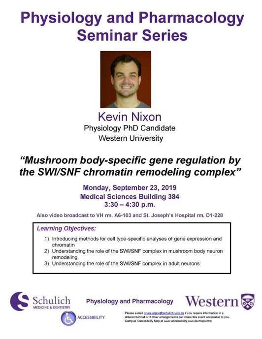 westernuPandP's tweet image. Join us for our first seminar of the academic year. Kevin Nixon from the ⁦@kramer_lab⁩ will present an update on his PhD research. Sept 23, 3:30pm at MSB384