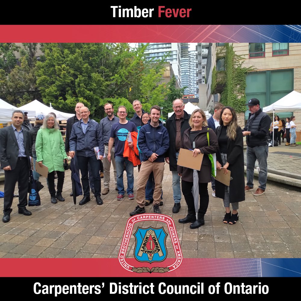 UBCBuilt_CRC's tweet photo. The judges, sponsors and industry experts who all helped students work their creative magic with wood over the weekend competition at "Timber Fever" which included #carpentersunion.

#Timber #TimberFever #timberfever2019 #CDC #ontario #canada https://t.co/tNkvvbQ0gR