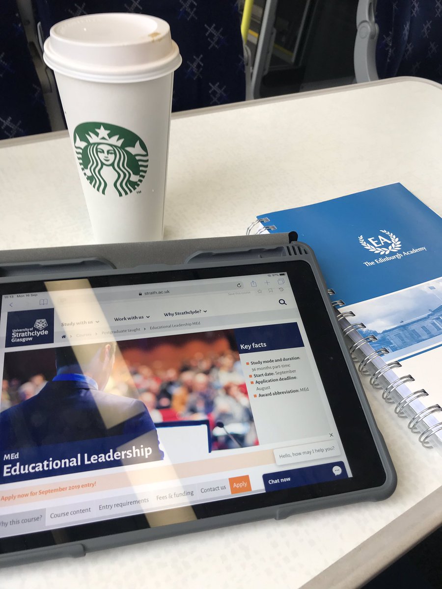 Mr_C_Scott's tweet photo. A new learning experience kicks off today as part of my professional development @edinburghacad 

Back to university to start my Masters @UniStrathclyde in Educational Leadership.

#ChallengeAccepted #motivated #LearnToTransform #Professional #Development https://t.co/CW4FapciVs