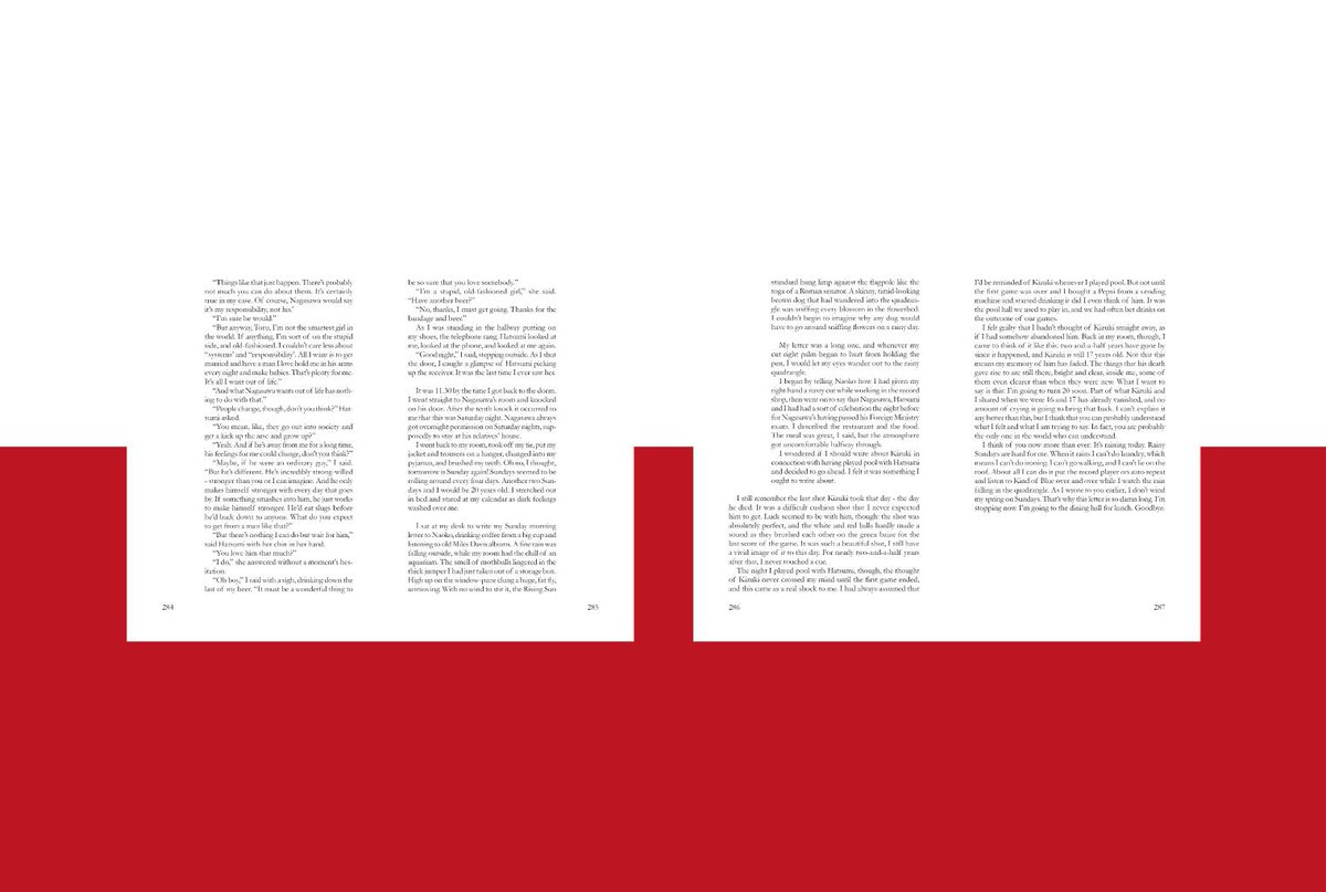 dc4graphics's tweet image. Full redesign of Norwegian Wood by Murakami