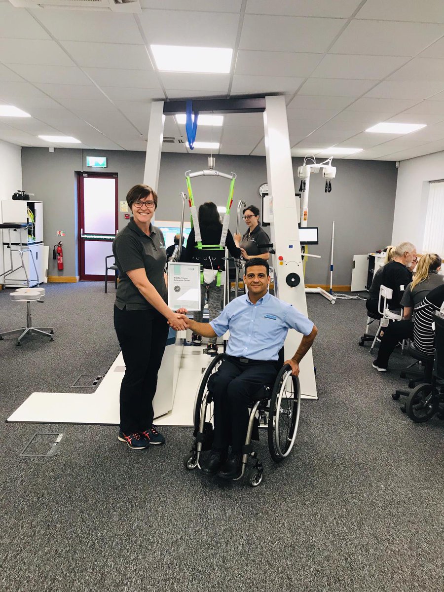 _motionrehab's tweet photo. MOTIONrehab has been recognised by THERA-Trainer for its new treatment paths & systematic restructuring to provide a solution for all stages of gait-rehabilitation which has been implemented according to current research results in the clinical routine. #referencecentre https://t.co/KgU36vesoi