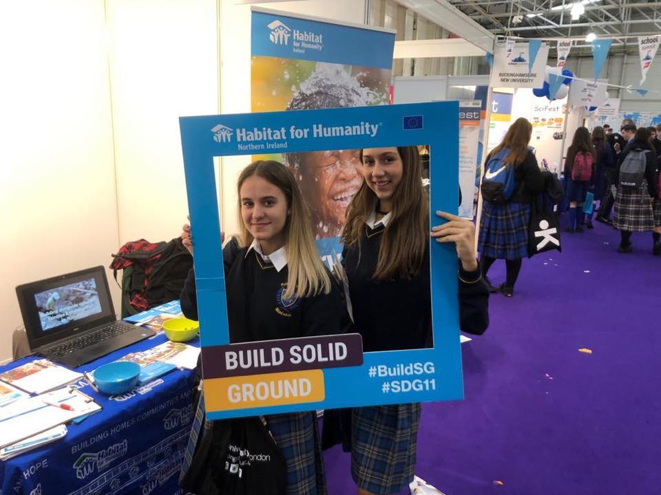 HabitatIreland's tweet photo. ⭐️ GREAT first day @ #SchoolSummit2019!

Always so encouraging to meet young people who are interested in raising their voices for the most vulnerable!

We’ll be back tomorrow, so make sure you drop by the stand to have a chat about getting involved with us!

#BuildSolidGround https://t.co/VsOSCvXwSj